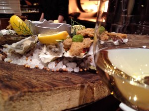 A glass of Sauvignon Blanc pairs well with oysters. Photo by Christine Willmsen
