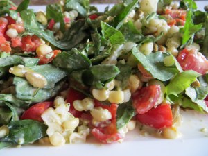 Gently stir dressing in with the salad ingredients. Photo by Christine Willmsen
