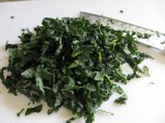 Finely chop kale