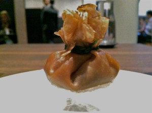 The beggar's purse of treasures from the oak combined earthy flavors. Photo by Christine Willmsen