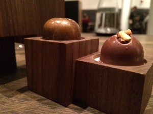 Chocolates hidden in wood boxes surprise the guests. Photo by Christine Willmsen